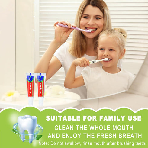 30 Tubes Bulk Travel Size Toothpaste,Miniature 0.88oz(25g) Small Toothpaste Travel Size Bulk 1.3x3.93 inches Peppermint Mini Disposable Toothpaste...