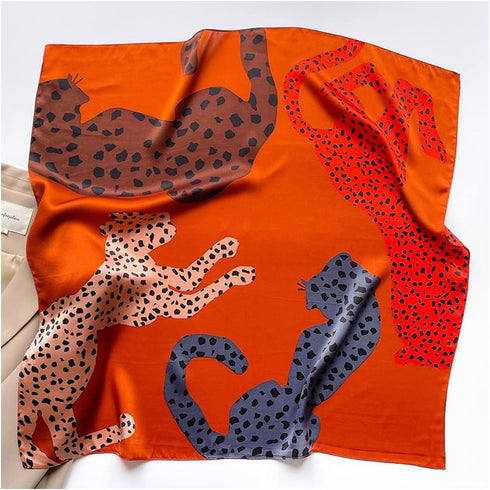 Aufeel 100% Pure Mulberry Silk Square Scarf for Hair-27''x27''- Women Silk Neckerchief Head Wrap Scarf...