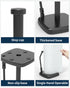 Paper Towel Holder Countertop Black, Paper Towel Dispenser Standing Weighted Base Non-Slip, Spring Arm Fit Most Size Paper Roll, Stainless Steel P...