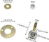 AuRiver 8 PCS Furniture Rocking Chair Bearing Connecting Piece Rocking Chair Bearing Screws Bolts Kits Furniture Connecting Accessories (M8 x 55 m...