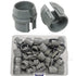 50pcs 1/2 Inch Non-Metallic Cable Connector - Snap Style Installation - Labor Saving, for Confined Areas - Single Cable 14/2-10/3 - Two Cables 14/...