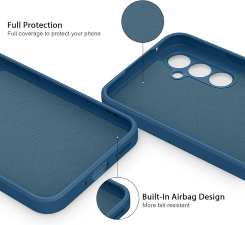 Vancle Case for Samsung Galaxy A54 5G Phone Case and 2-Pack Tempered Glass Screen Protector, Shockproof Bumper Silicone Case with Microfiber Linin...