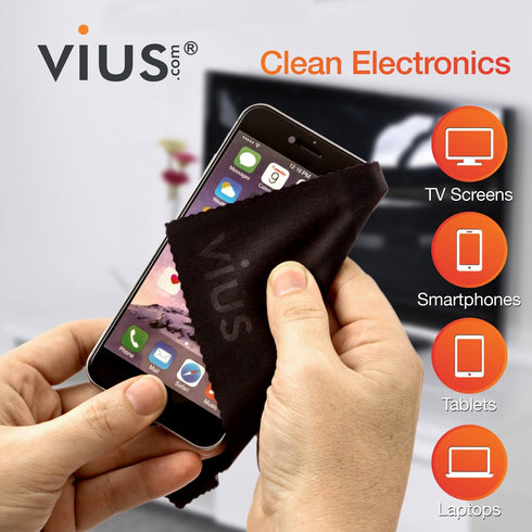 Lens and Screen Cleaner Kit by Vius - Safely Cleans Phones, Monitors, Tablets, TVs, Laptops, Eyeglasses, Cameras, Other Screens and Lenses (2oz 2-...