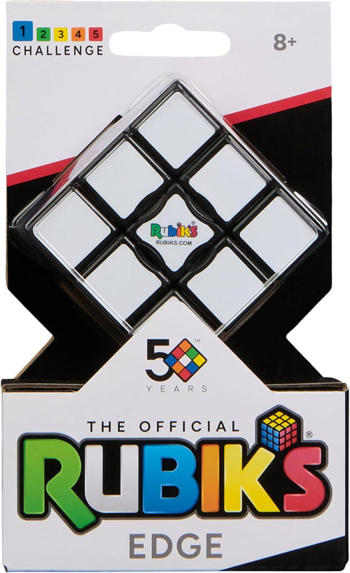Rubik’s Edge, 3x3x1 Rubik’s Cube for Beginners Single Layer Puzzle Retro Educational Brain Teaser Travel Fidget Toy for Adults & Kids Ages 8+...