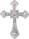 Alilang Holy Anglo Saxon Clear Crystal rhinestone Christian Cross Jewelry Pin Brooch...