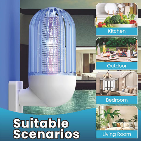 Mosquito Killer Lamp with Rotatable Plug, Electric Indoor Bug Zapper for Home Mosquito Indoor Bug Lights Zappers Electric Bug Zapper 2100V Output,...