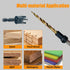9Pcs Wood Countersink Drill Bit Set, Titanium Tapered Drill Bits and Wood Plug Cutter, Countersink Chamfer Drilling Tool for Woodworking and Carpe...