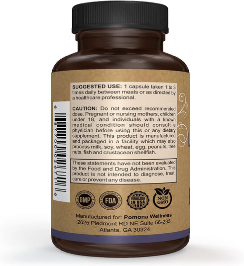 Pomona Wellness L- Carnitine, Helps Boost Metabolism, Supports Cognitive Health Cardiovascular Functions and Metabolic Health, 500mg Per Serving, ...