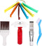 5pcs Air Conditioner Fin Cleaner Set, 3 Different AC Fin Comb Condenser Fin Straightener 2 Different Brush Condenser Air Refrigerator Fin Cleaner ...