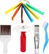 5pcs Air Conditioner Fin Cleaner Set, 3 Different AC Fin Comb Condenser Fin Straightener 2 Different Brush Condenser Air Refrigerator Fin Cleaner ...