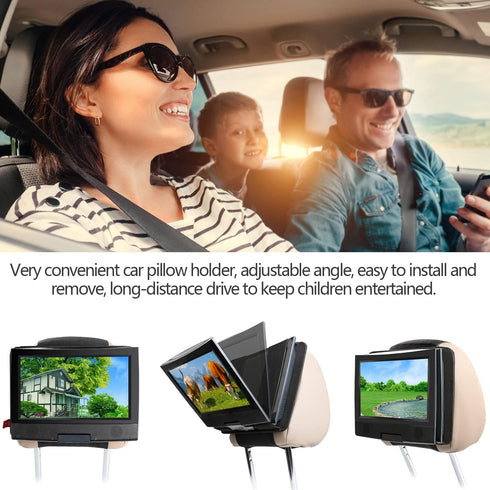 DVD Player Headrest Mount Holder Portable DVD Player Mount Car Back seat Headrest Holder for Swivel & Flip Portable DVD Player 7 inch to 12 inch -...