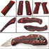 Cool Hand 2 pcs G10 Knife Handle Scales Slabs Custom DIY Tool Material for Knives Making Blanks Blades, Red/Black, KHM-G10-6...