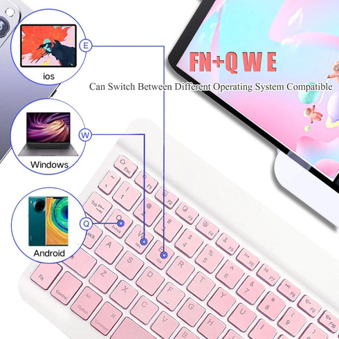 Bluetooth Keyboard for Mac Ultra-Compact Wireless Keyboard, Compatible with MacBook Pro/Air, iPad Laptops and PCcompatible Windows Android (Rechar...