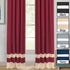 Collections Etc Darcy Two-Tone Rod Pocket Window Curtain Panel, Black, 52"X84"...