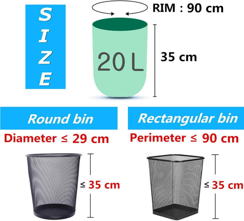 Trash Bags With Handles,4.2 Gallon plastic bags with handles Small Garbage Bags for Bathroom, Kitchen,Bedroom Waste Bin,100 Counts...
