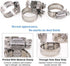 Hose Clamp Set-20Pcs Stainless Steel Hose Clamps,Adjustable Worm Gear Pipe Hose Clamp Assortment Kit,Heavy Duty Fuel Line Hose Clamp for Plumbing,...