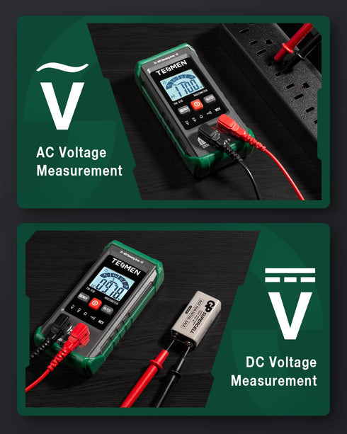 TM-510 Digital Multimeter, 4000 Counts, Smart Measurement, Auto-Ranging Voltmeter; Voltage Tester with Non-Contact Voltage Function, Measures AC/D...