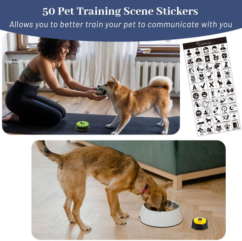BOSKEY Pet Training Button Stickers, Creative DIY, Dog Emotional Expression Stickers, Let Your pet say What it Wants to do, Dog Stickers with 25 A...