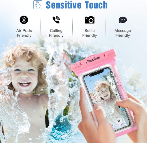 ProCase Waterproof Phone Pouch Case for Snorkeling, Underwater Dry Bag for iPhone 15 14 13 Pro Max 12 11, Galaxy S24 S23 S2 Ultra Note Pixel Up to...