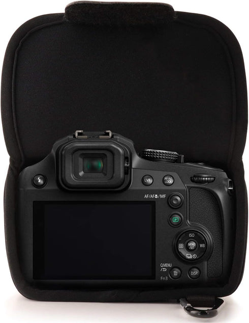 Megagear Panasonic Lumix Dc-Fz80, Fz82 Ultra Light Neoprene Camera Case, With Carabiner - Black - MG1165, PU Leather...