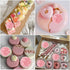 Large Rose Mold Silicone,Rose Flower and Leaves Fondant Cake Molds,Leaf Candy Chocolate Molds for Wedding Cake Decoration, Sugarcraft,Cupcake Topp...