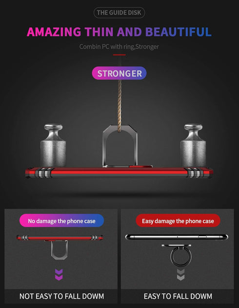 Military Grade Drop Impact for Samsung Galaxy Note 10 Plus Case 5G Metal Rotating Ring Kickstand Holder Magnetic Car Mount Armor Shockproof Case f...