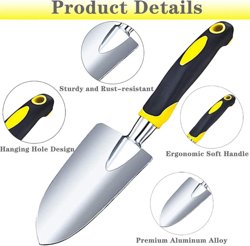 Garden Shovel Garden Hand Trowel, Heavy Duty Gardening Hand Tools with Ergonomic Handle, Rust Resistant Small Garden Spade for Diligent Farmer Soi...