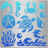 GORGECRAFT 6.3 Inch Ocean Creature Metal Stencil Dolphin Wood Burning Stencil Reusable Sea Animals Journal Stencils Turtle Template Stainless Stee...