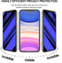 iPhone 11 Anti Blue Light Privacy Screen Protector with Camera Lens Protector, Blue Light Blocking Eye Protection 9H Tempered Glass, Anti Glare An...