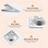 Leg Mounting Plates, 4 Sets Furniture Leg Attachment Plates, 5/16"(M8) Industrial Grade Flat Mounting T-Plates with Hanger Bolts, Screws, Strength...