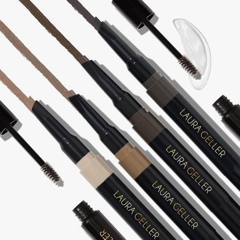 LAURA GELLER NEW YORK Sculpt-n-Stay Waterproof Brow Pencil & Gel- Dark Brown...
