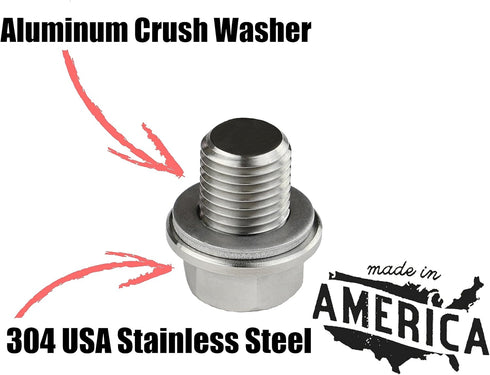 Votex - Made in USA - M14 x 1.5MM Engine Oil Drain Plug fits Acura, Audi, Chevrolet, Chrysler, Dodge, Fiat, Ford, Honda, Hyundai, Jeep, Kia, Mazda...