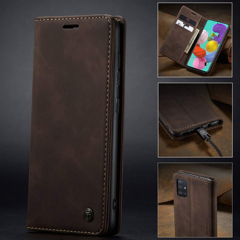 Samsung Galaxy A51 Wallet Case with Magnetic Stand Book Style Leather Flip Protective Case Wallet for Samsung Galaxy A51 4G 6.5 inch(Coffee)...