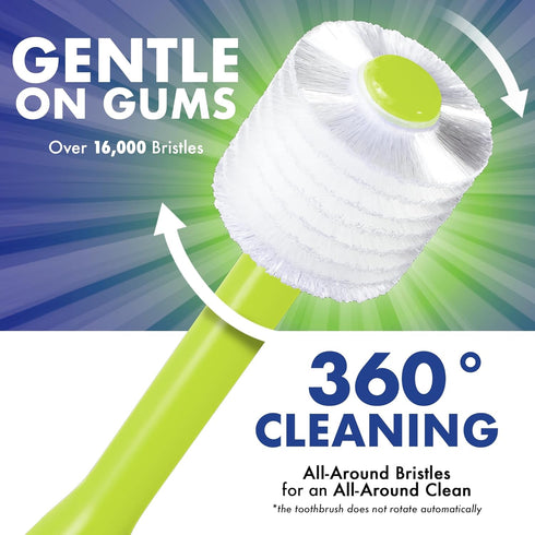 Brilliant Oral Care Child Toothbrush with Soft Bristles and Round Head, for a Kid Approved, Easy to Use All-Around Clean Mouth, Ages 2-5 Years, Li...
