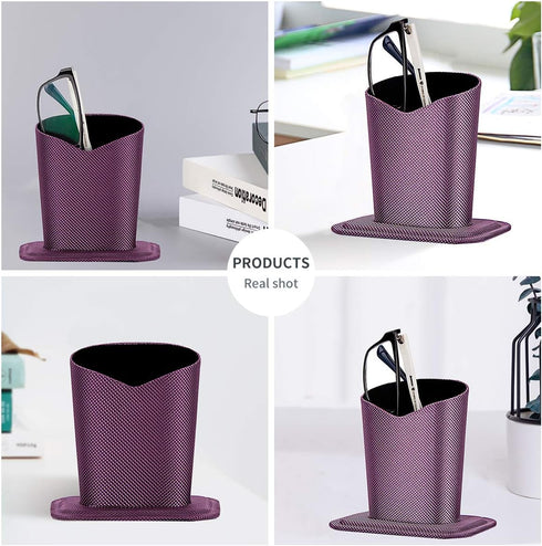 2 Pcs a Set, Plush Lined Eyeglasses Holder Stand Case Protective Glasses Case for Desks...