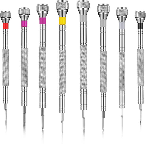8 Pieces Precision Screwdriver, Jewelers Screwdriver Set, Watch Repair Screwdriver Set 0.6-1.6 mm, Micro Screwdriver for Watch Repair, Eyeglasses ...