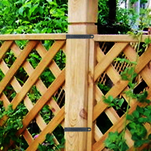 Fence Panel Security Brackets for Concrete or Wooden, Pack of 10, Posts Fits 4” x 4” Posts Strong Galvanised Steel Predrilled with 20 Screws...