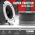 DS18 PRO-TW120 Super Bullet Tweeter in Silver 3" Aluminum Frame and Diaphragm 240W Max 120W RMS 4 Ohms Built in Crossover - PRO Tweeters are The B...