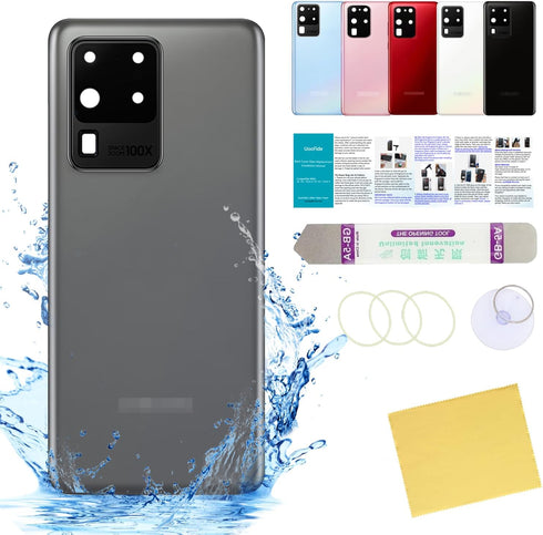 Compatible for Samsung Galaxy S20 Ultra Back Glass Cover Replacement 6.9-Inches Galaxy S20 Ultra SM-G988 All Carriers with Installation Manual + R...