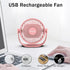 efluky USB Small Desk Fan, 3 Speeds USB Rechargeable Fan Built-in Battery, 360° Adjustment Portable Mini Fan Suitable for Home, Office and Travel,...