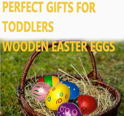 8 Pack Wooden Egg Shakers Stocking Stuffers Percussion Musical Shake Eggs for Kids Boys Girls Toddlers Easter Gifts Easter Basket Stuffers Fillers...