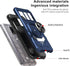for BLU View 4 Phone Case with Tempered Glass Screen Protector,Military Grade Heavy Duty Shockproof Protective Cover,with Ring Kickstand Full-Body...