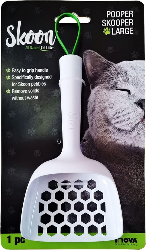 Skoon Pooper Skooper Large - non-clumping litter solid improved remover - wide openings, compact size easily fits in every corner, remove cat soli...