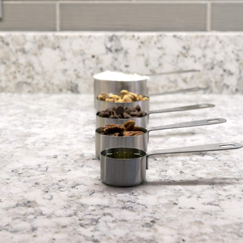 Stainless Steel Measuring Cups - 5 Piece Heavy Duty Measuring Cup Set with Storage Ring...