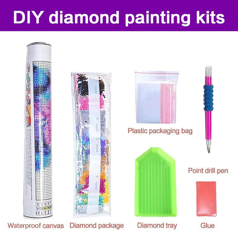 croshom 4 Pack Diamond Painting Kits for Adults, 5D Animals Diamond Art Kits for Beginner Cat Gem Art Full Drill gem art with Diamonds for Adults ...