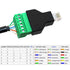 5Pcs RJ11 Male to 6 Pins Screw Terminal Block Adapter for Cat3 Telephone Handset Cords Extender, RJ12 6P6C Modular Connector...