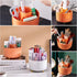 DASITON Large Capacity Makeup Brush Holder,360° Rotating Makeup Organizer,5 Slot Makeup Brushes Cup,for Vanity Decor,Bathroom Countertops,Desk Sto...