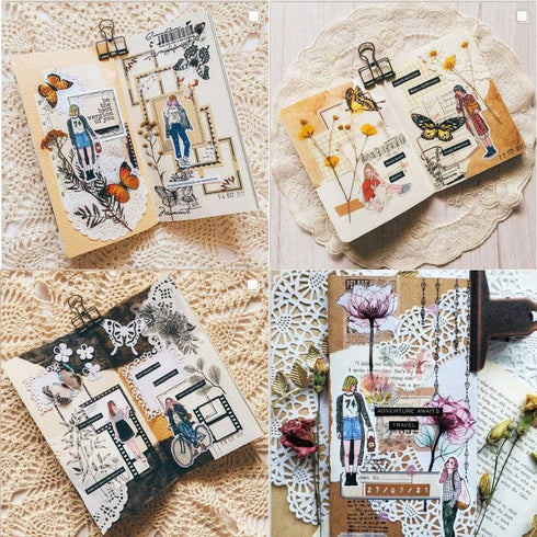 507 Pcs Vintage Scrapbook Stickers for Journaling Junk Journal Supplies,Dwpetzo People Prase Quote Stickers Pack for Scrapbooking Planners Bujo DI...