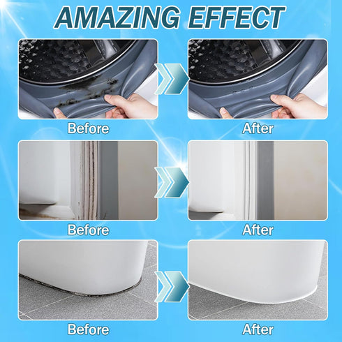 Home Remover Gel, Cleaner for Washing Machine, Refrigerator Strips, Bathroom Tiles, Washbasins, Silicone Surfaces Grout Cleaner (8 Fl Oz (Pack of ...