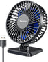 Gaiatop USB Desk Fan, Small But Powerful, Portable Quiet 3 Speeds Wind Desktop Personal Fan, Adjustment Mini Fan Table Fan for Better Cooling, Hom...